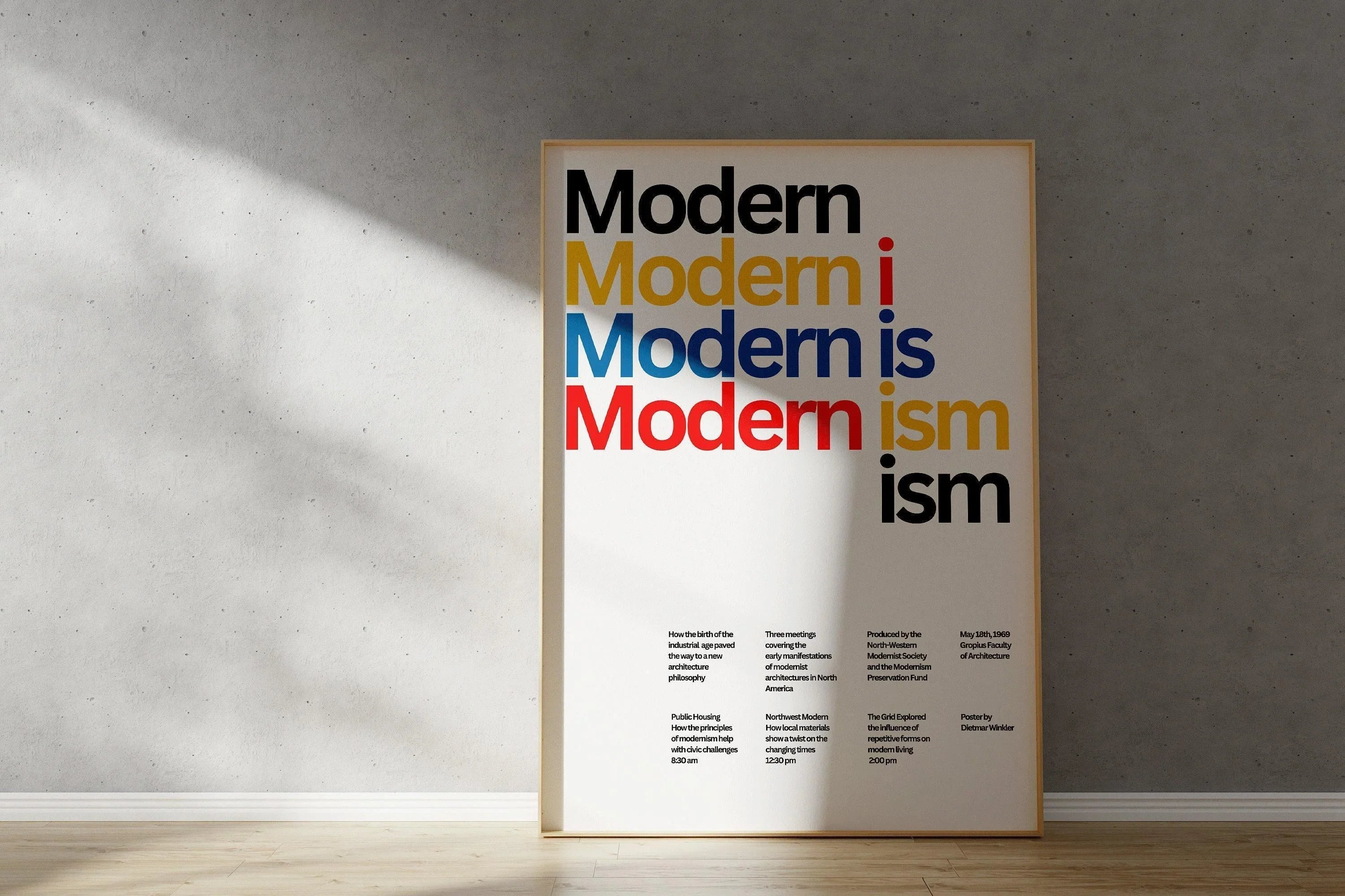 Modernism Typography Art Print: Dietmar Winkler Giclee Poster - 9ArtPrints