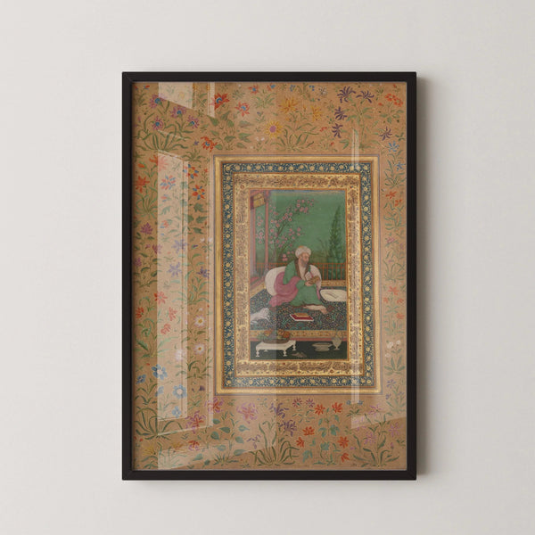 Mughal Portrait — Haji Husain Bukhari | 17th-Century Art Print