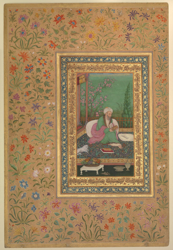 Mughal Portrait — Haji Husain Bukhari | 17th-Century Art Print