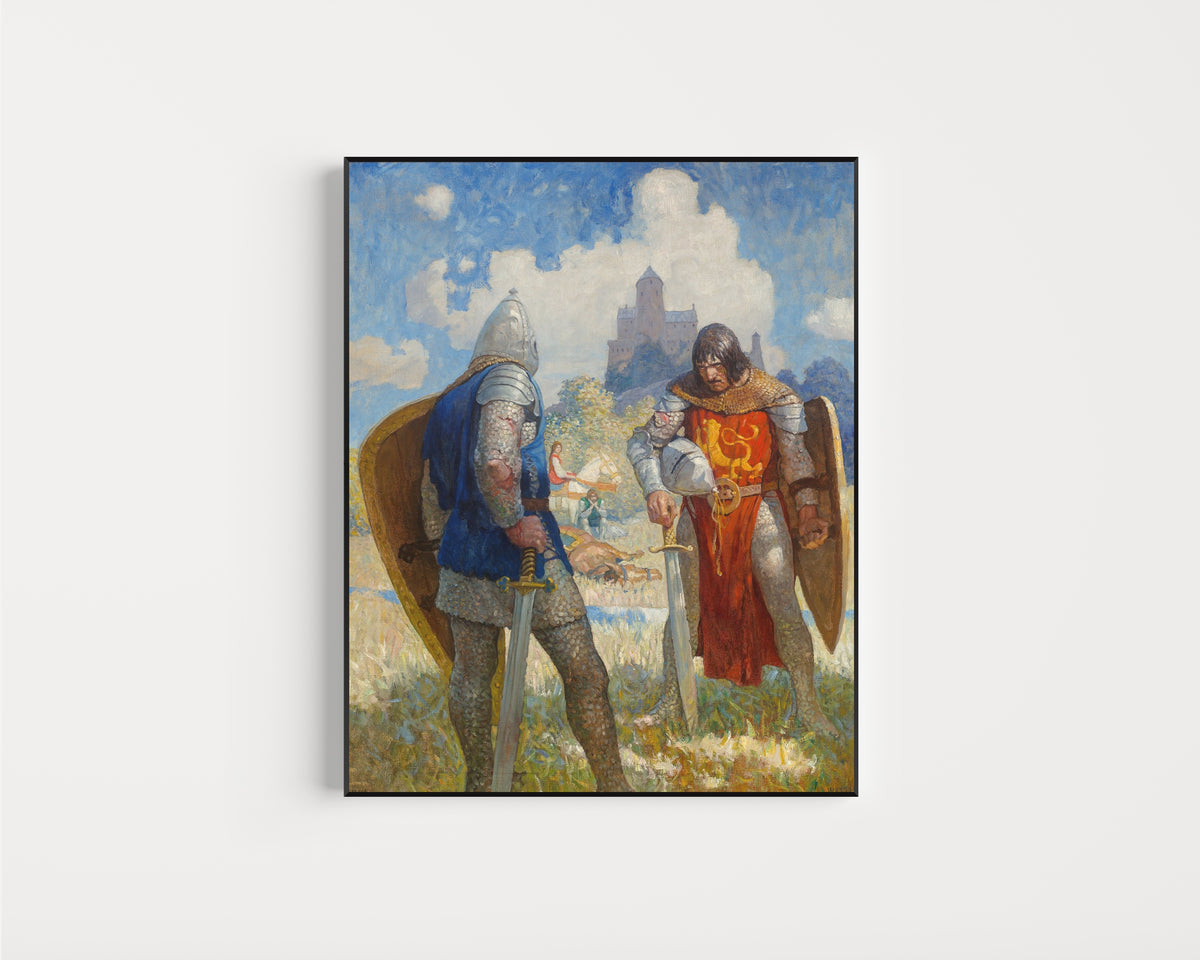N. C. Wyeth — I am Sir Launcelot du Lake, King Ban’s son of Benwick, and knight of the Round Table | Illustration Art Print