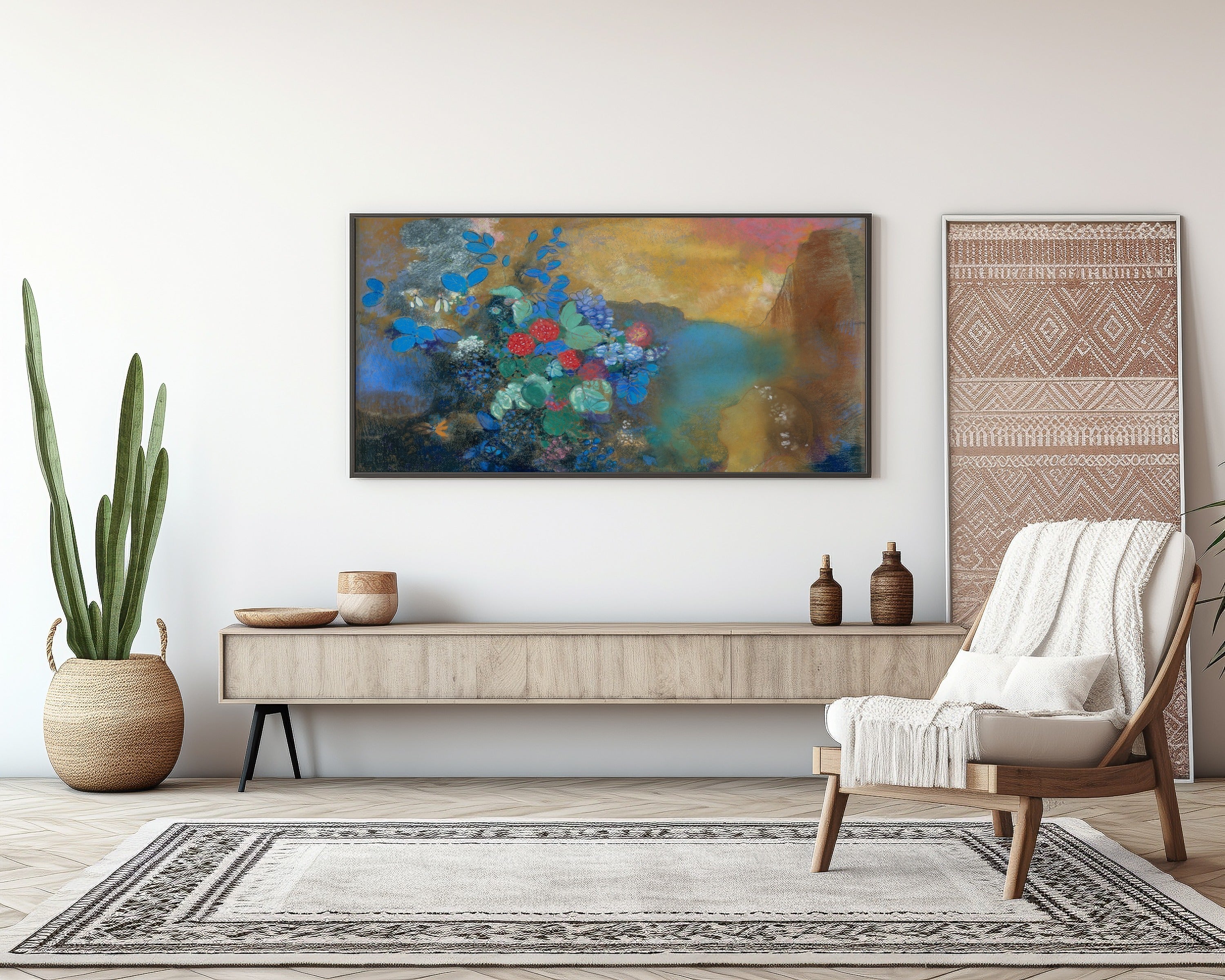 Odilon Redon — Ophelia Among the Flowers | Fine Art Giclée Print - 9ArtPrints