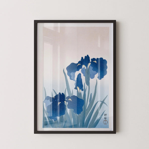 Ohara Koson — Irises in Blue | Shin Hanga Print