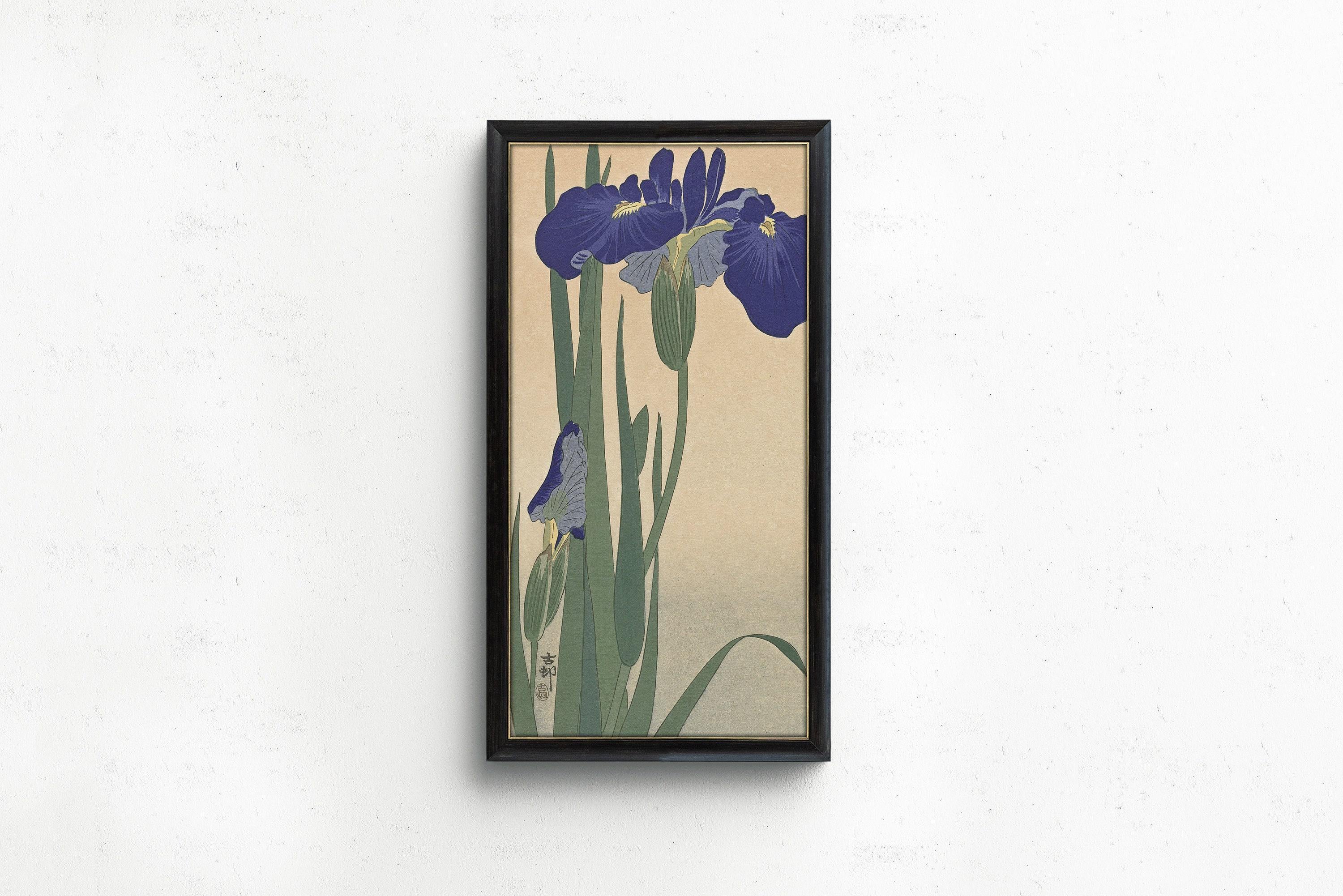Ohara Koson - Irises | PREMIUM GICLÉE PRINT | Vintage Asian Japanese Narrow Tall Vertical Art (available handframed or unframed) 2x1 - 9ArtPrints