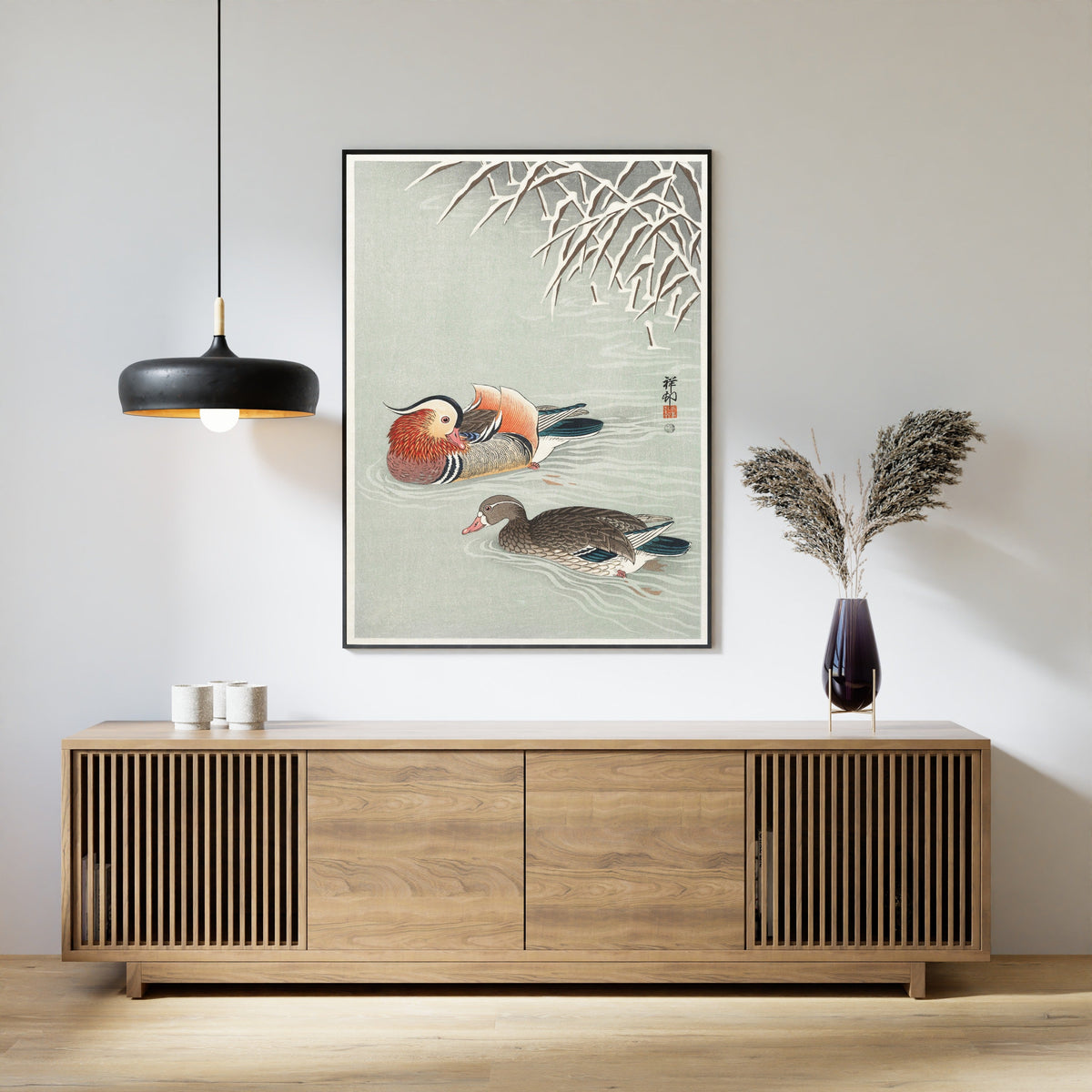 Ohara Koson — Mandarin Ducks | Japanese Bird & Flower Woodblock Print - 9ArtPrints