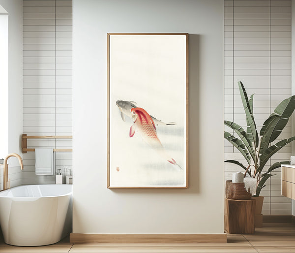 Ohara Koson — Two Carp | Japanese Bird & Flower Woodblock Print