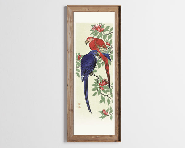 Ohara Koson — Two Macaws | Japanese Bird & Flower Woodblock Print