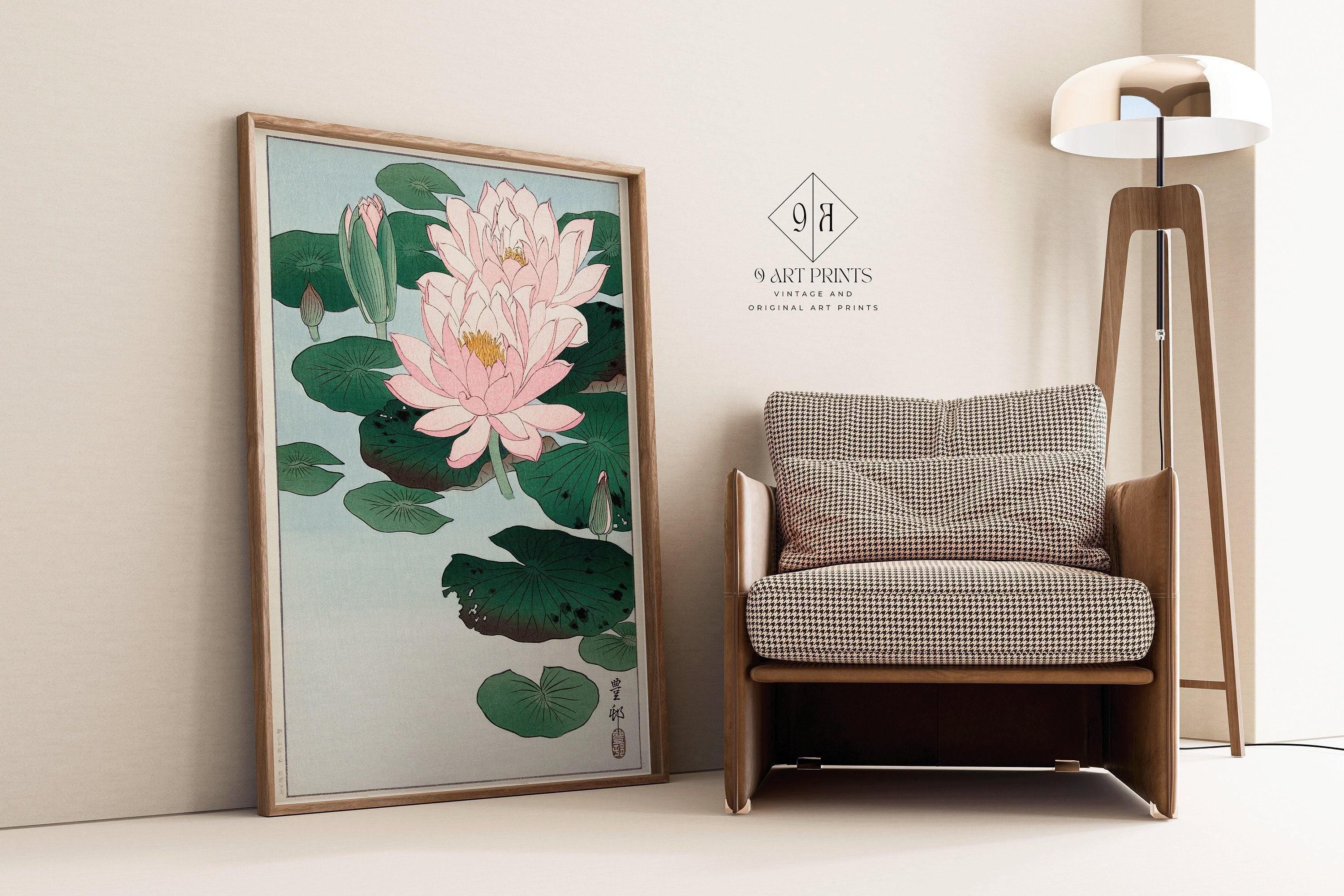 Ohara Koson - Waterlillies | PRINT | Vintage Japanese Shin - Hanga Kach≈ç - E Botanical Art (available handframed or unframed) - 9ArtPrints