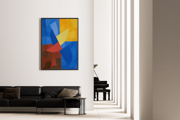 Otto Freundlich — Composition (c. 1932) | Blue & Yellow Abstract Composition Fine Art Print