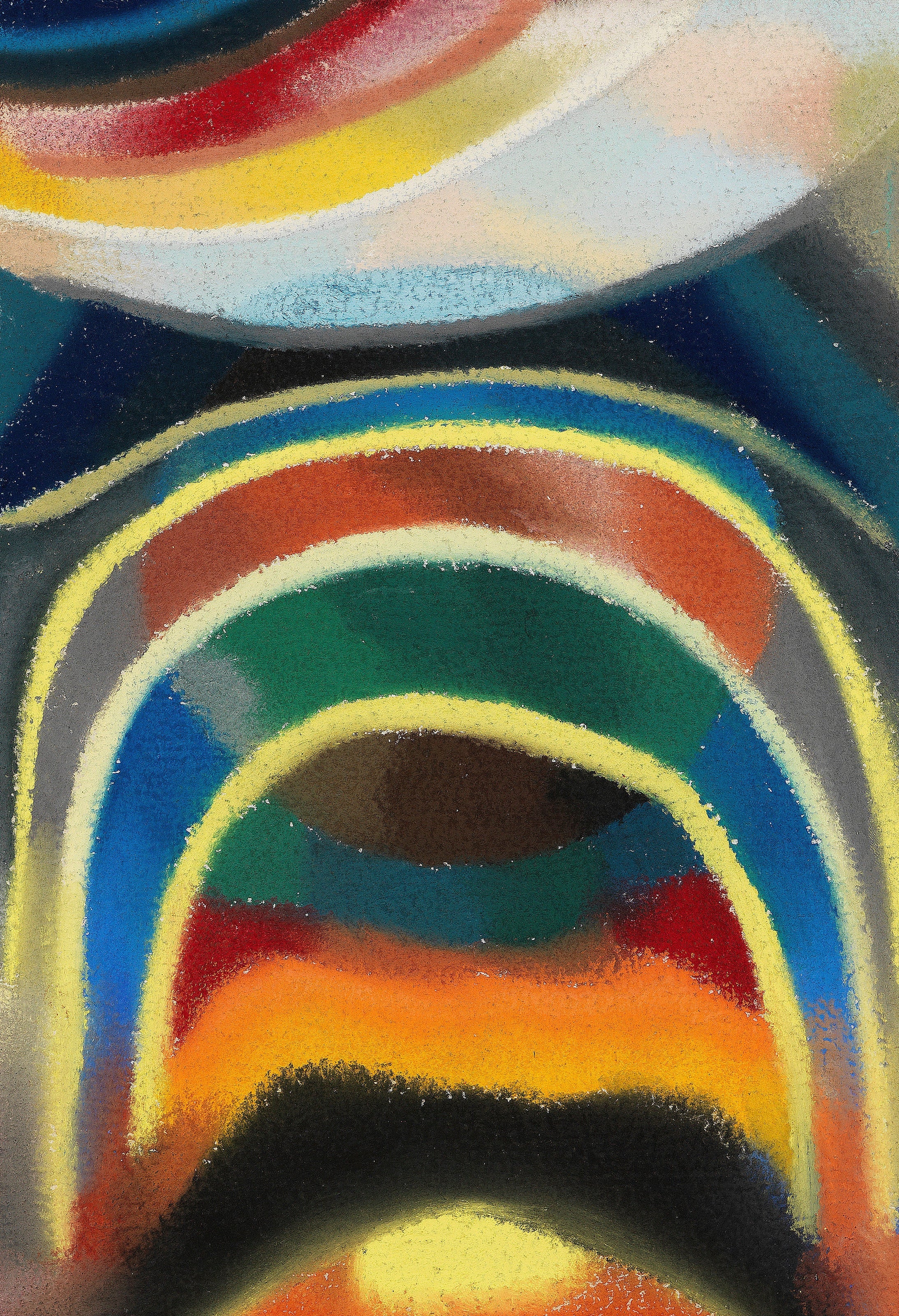 Otto Freundlich — Lichtkreise (Kosmischer Regenbogen) (1922) | Circles of Light — Cosmic Rainbow Abstract Print - 9ArtPrints