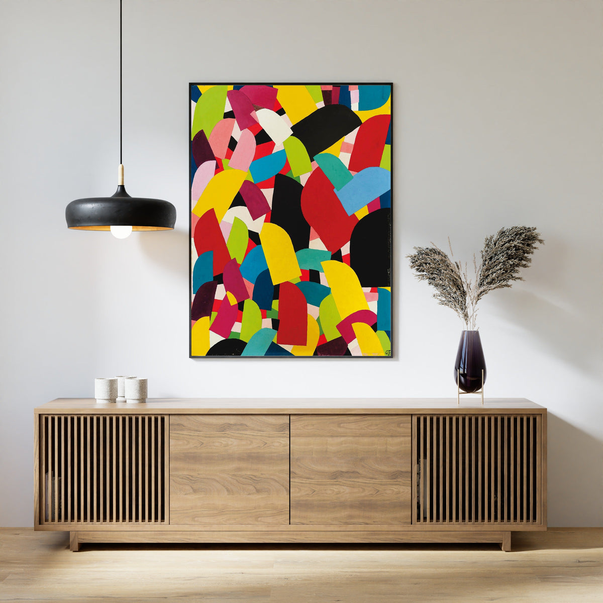 Otto Freundlich — Untitled (1936) | Colourful Abstract Mosaic Fine Art Print - 9ArtPrints