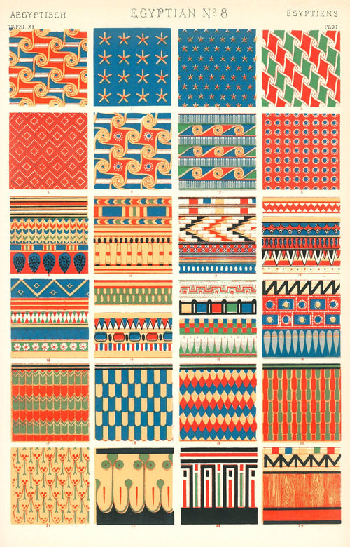 Owen Jones — Egyptian | Grammar of Ornament Design Print - 9ArtPrints