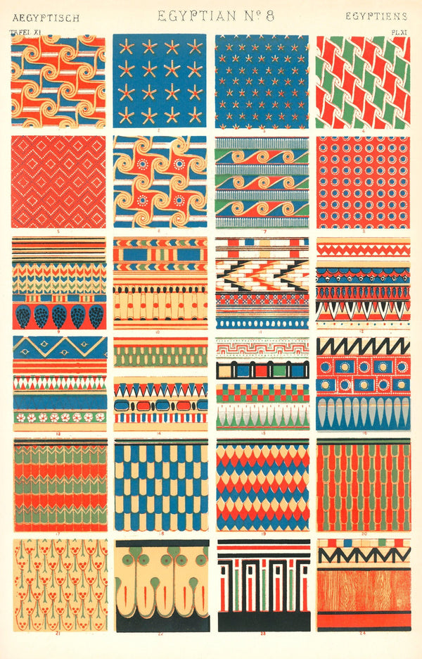 Owen Jones — Egyptian | Grammar of Ornament Design Print