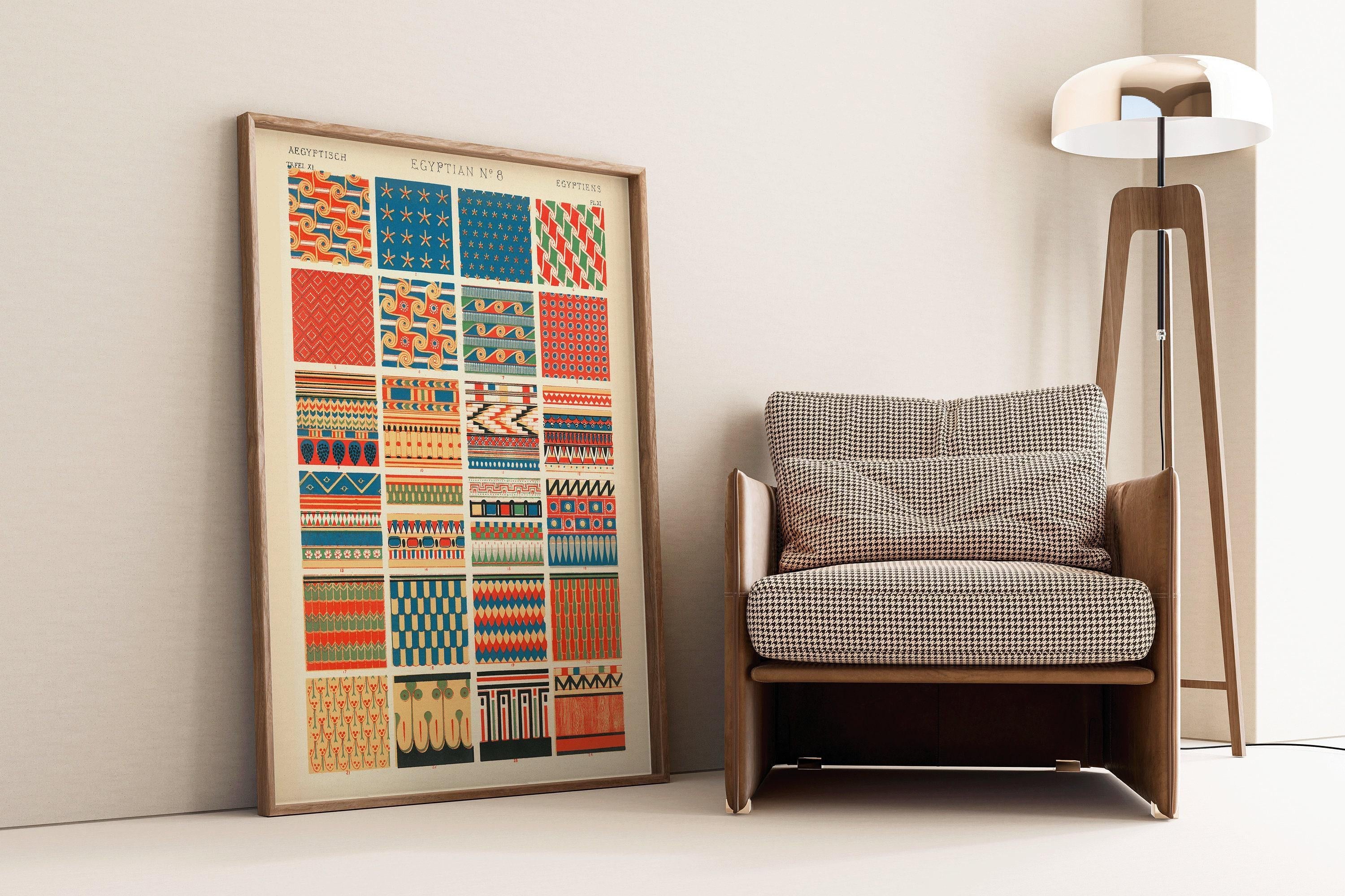 Owen Jones - Egyptian | Vintage Victorian Orientalist Pattern Art (available handframed or unframed) - 9ArtPrints