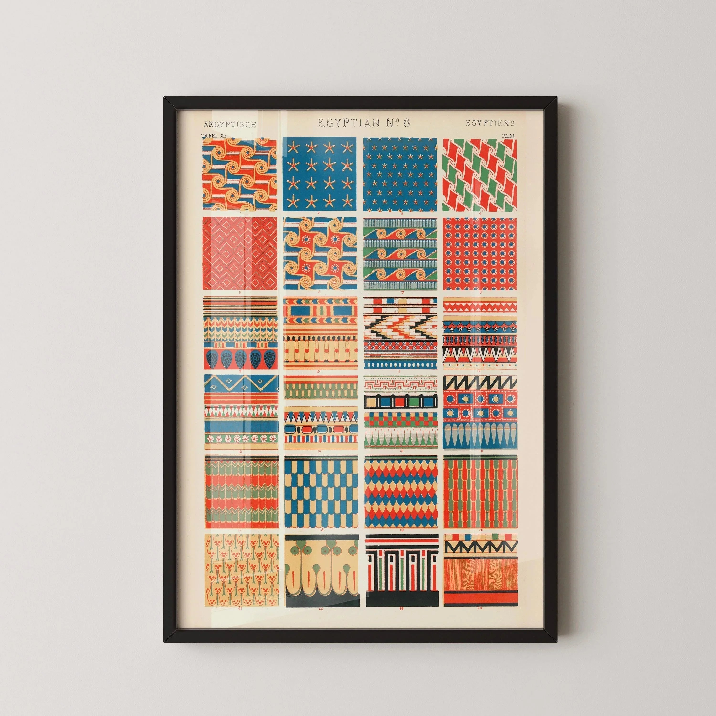 Owen Jones - Egyptian | Vintage Victorian Orientalist Pattern Art (available handframed or unframed) - 9ArtPrints