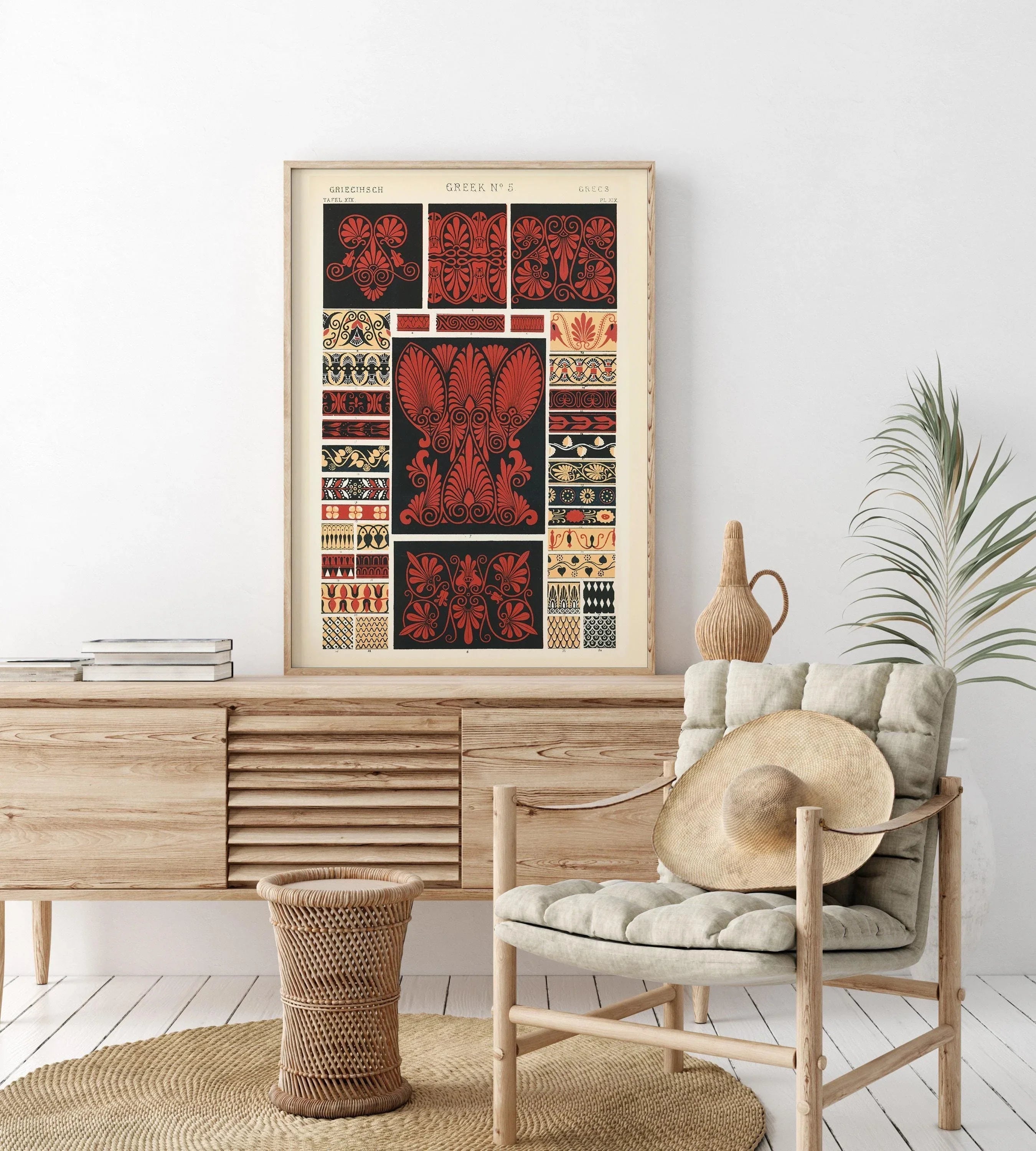 Owen Jones - Greek 5 | Vintage Victorian Orientalist Pattern Art (available handframed or unframed) - 9ArtPrints