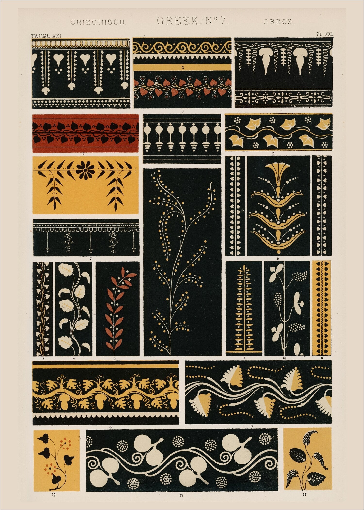 Owen Jones — Greek Ornament | Grammar of Ornament Design Print - 9ArtPrints