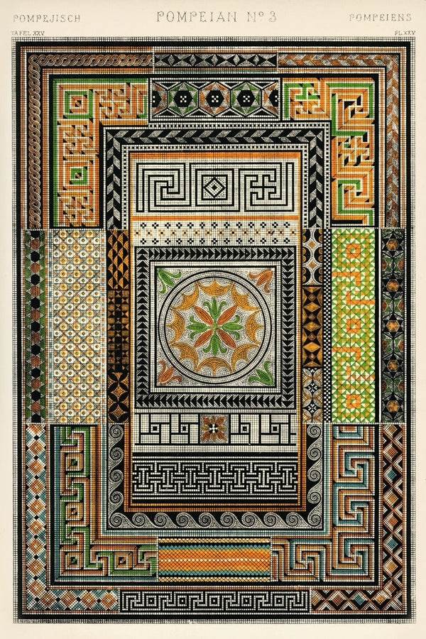 Owen Jones — Pompeian | Grammar of Ornament Design Print