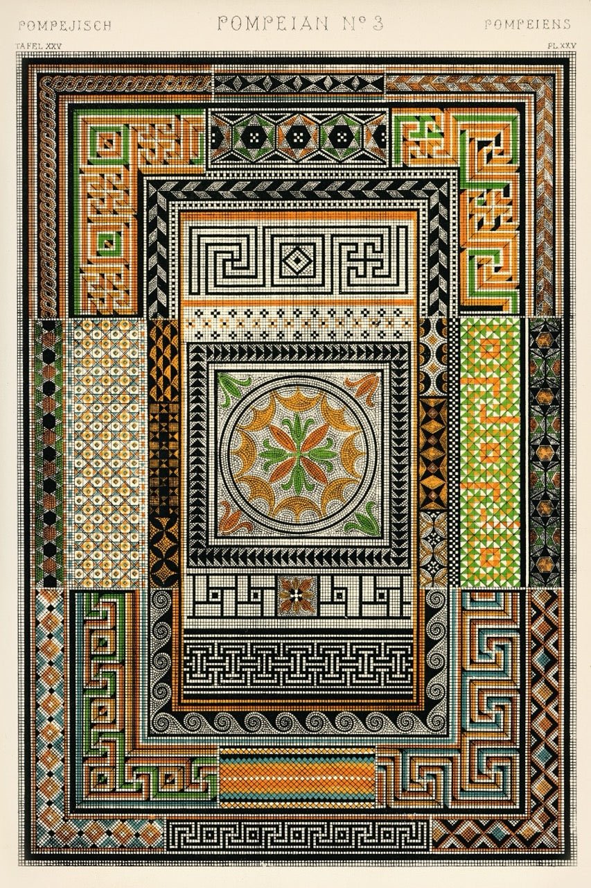Owen Jones — Pompeian | Grammar of Ornament Design Print - 9ArtPrints