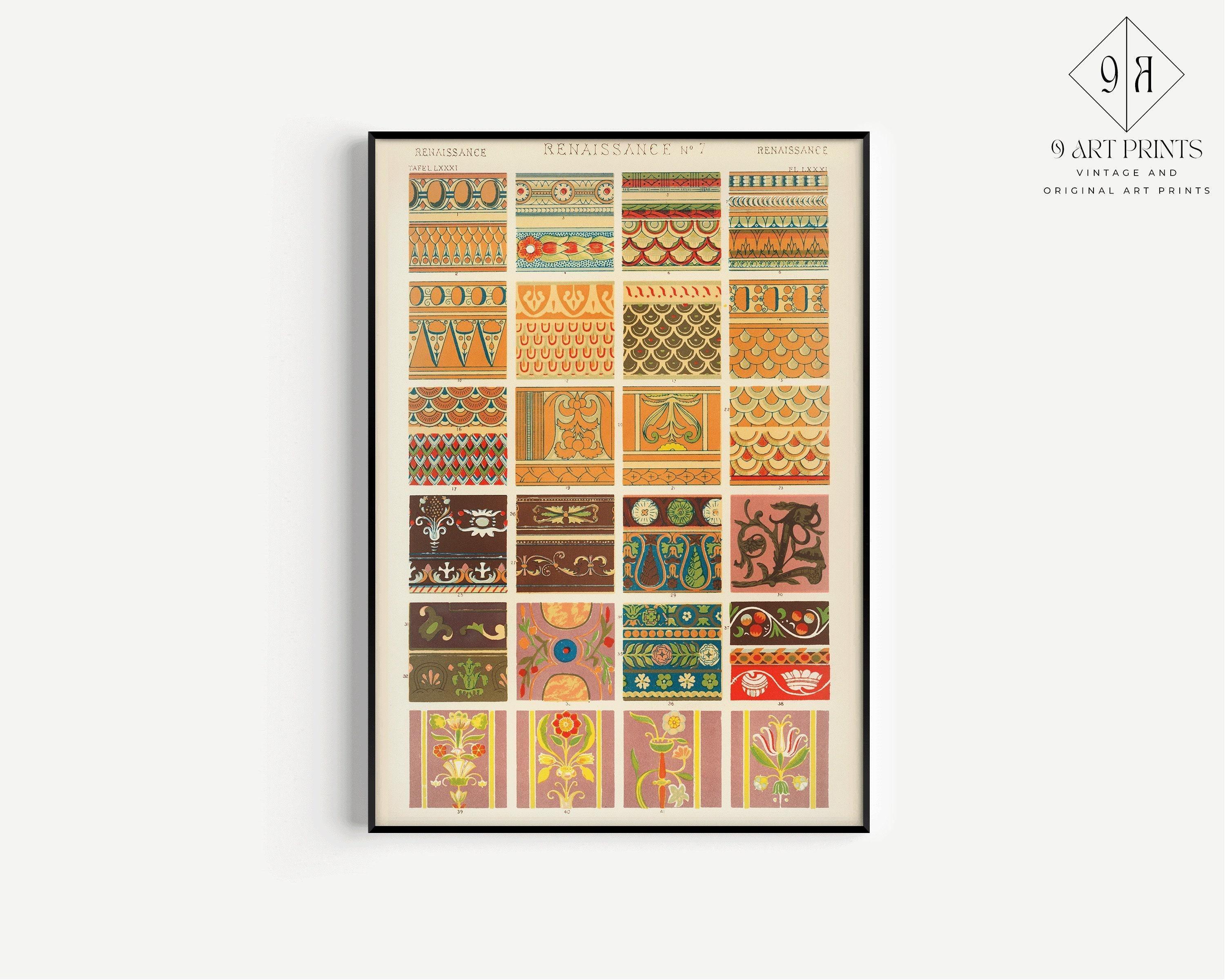 Owen Jones | STATEMENT TRIO | Vintage Pattern Art Available framed or unframed - 9ArtPrints