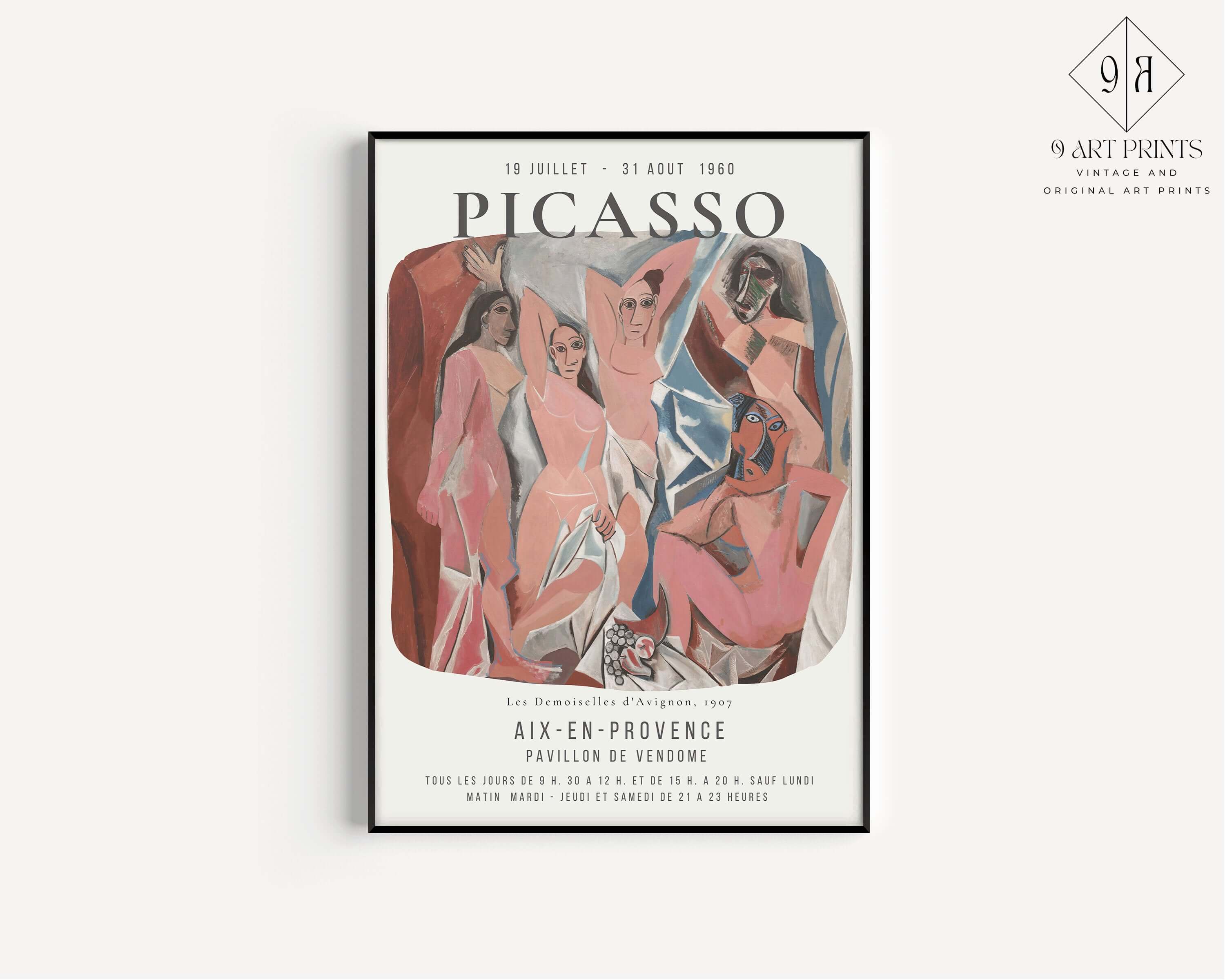 Pablo Picasso - Les Demoiselles d'Avignon | Famous Art (available framed or unframed) - 9ArtPrints