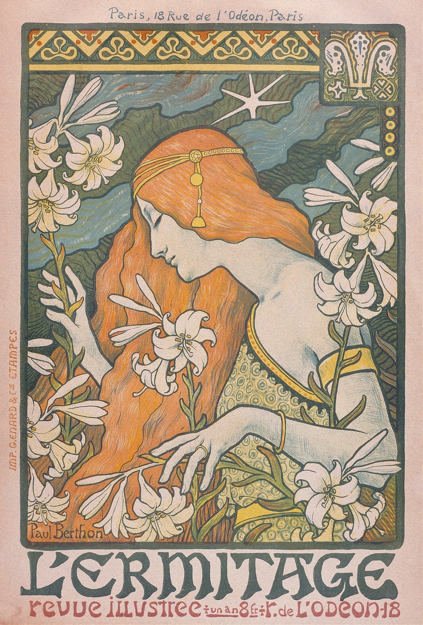 Paul Berthon — L'Ermitage (1897) | Art Nouveau Poster Print - 9ArtPrints