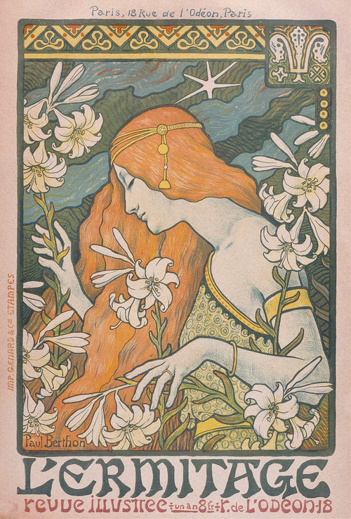 Paul Berthon — L'Ermitage (1897) | Art Nouveau Poster Print - 9ArtPrints