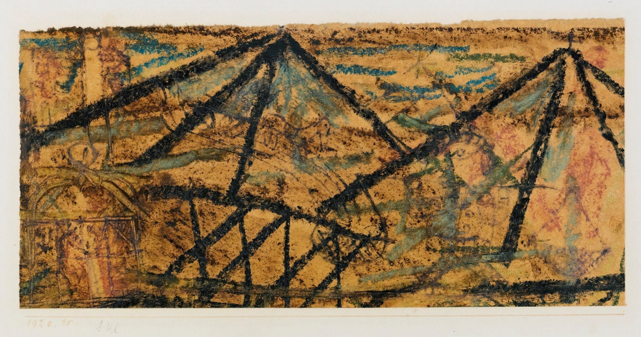 Paul Klee Abstract Art Print: With the Water Carrier, Panoramic Fine Art (2x1) - 9ArtPrints