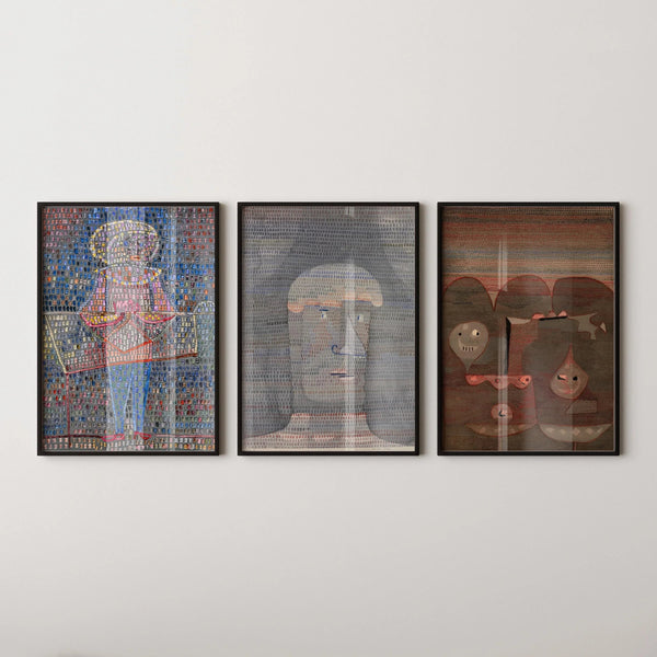 Paul Klee — Statement Trio | Boy in Fancy Dress, Athlete's Head & Barbarian Sacrifice | Art Print