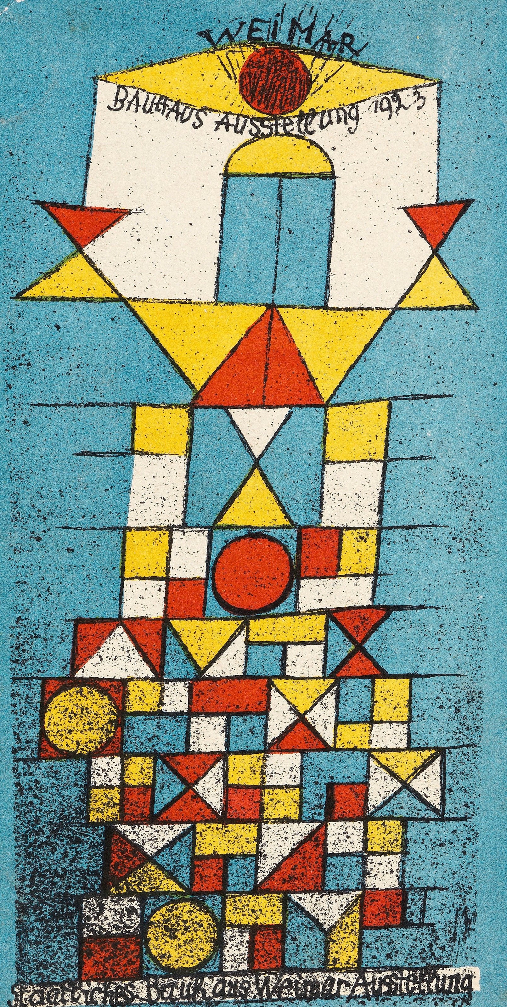 Paul Klee — Bauhaus Exhibition Weimar 1923, Postcard | Bauhaus Fine Art Print - 9ArtPrints