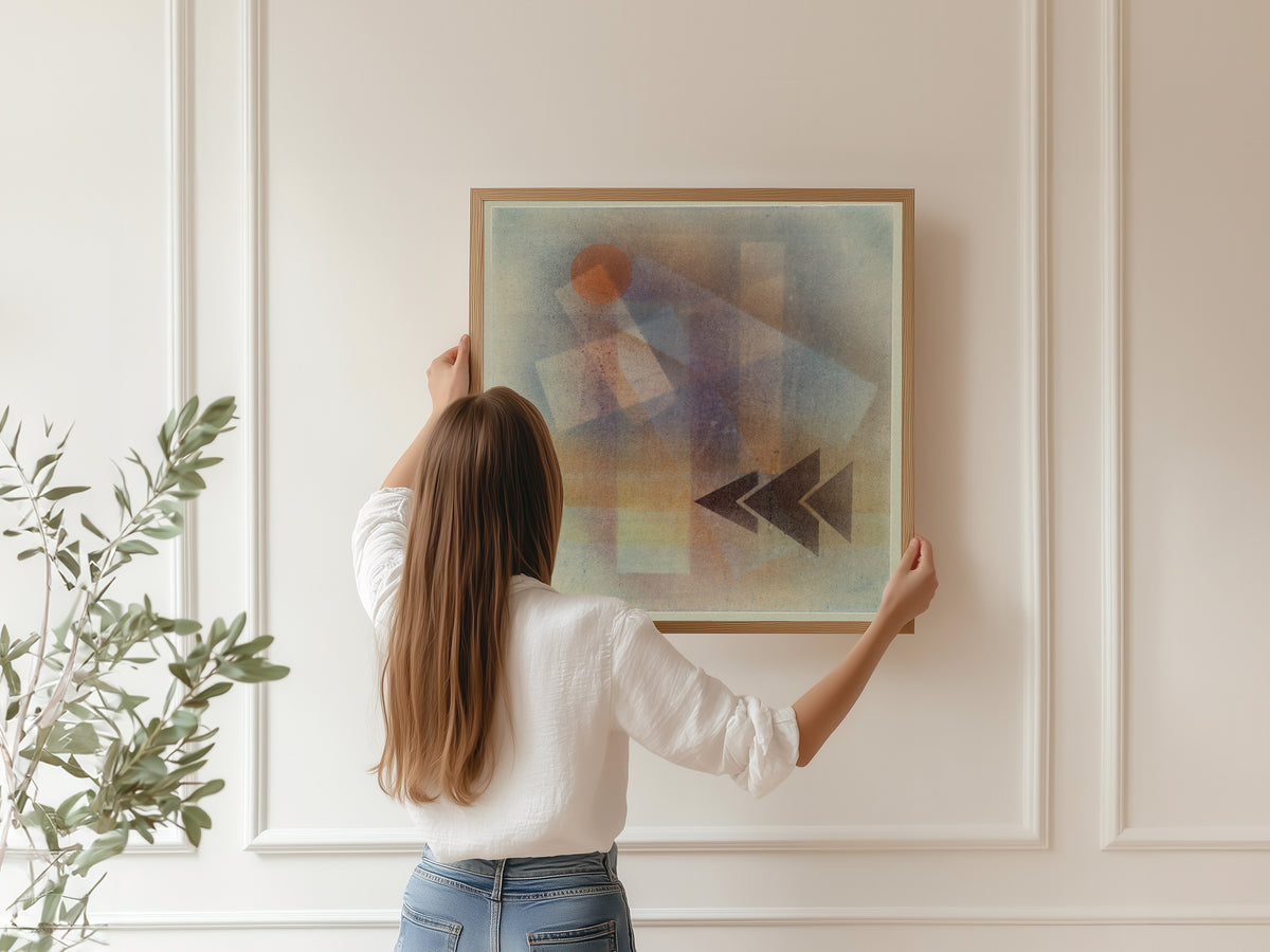 Paul Klee - Bauhaus Vintage Mid - century Modern Abstract Art Print (available handframed or unframed) 1x1 - 9ArtPrints