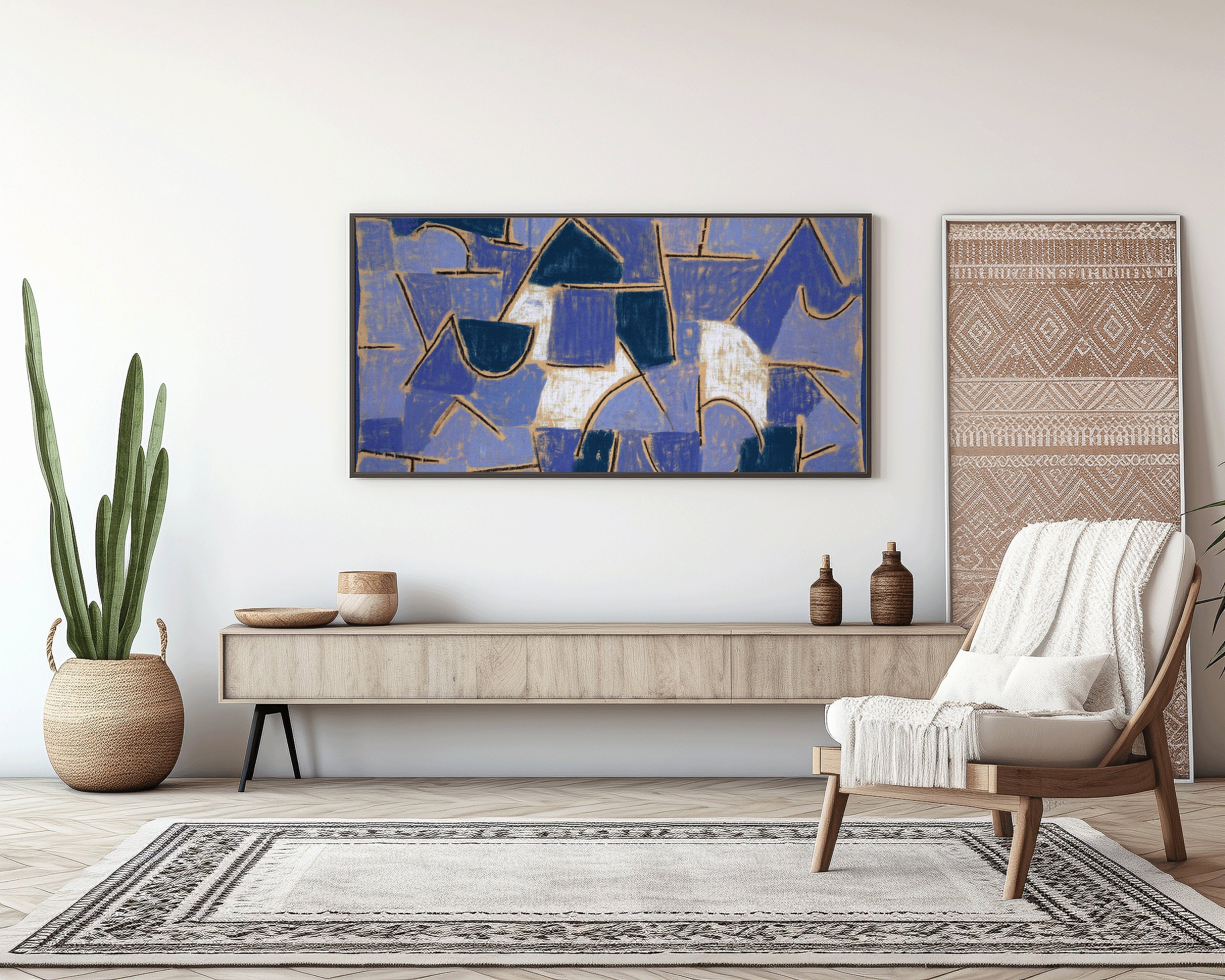 Paul Klee - Blue Night | Modern Abstract Wide Panoramic Art (available framed or unframed) - 9ArtPrints