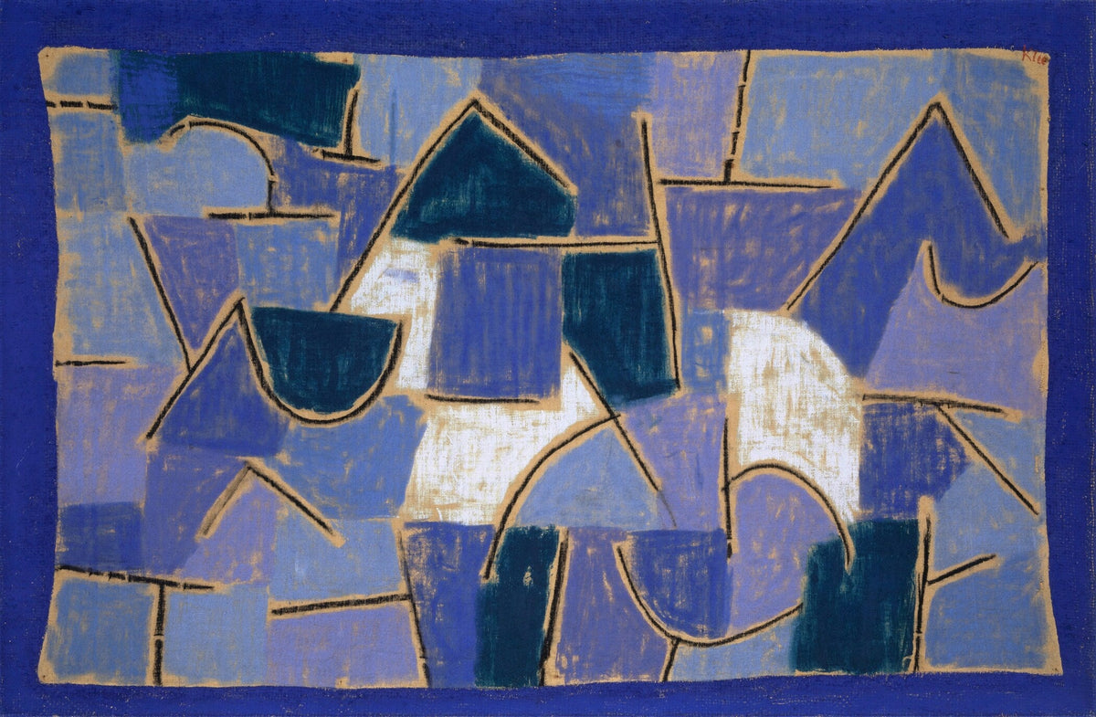 Paul Klee - Blue Night | Modern Abstract Wide Panoramic Art (available handframed or unframed) 2x1 - 9ArtPrints