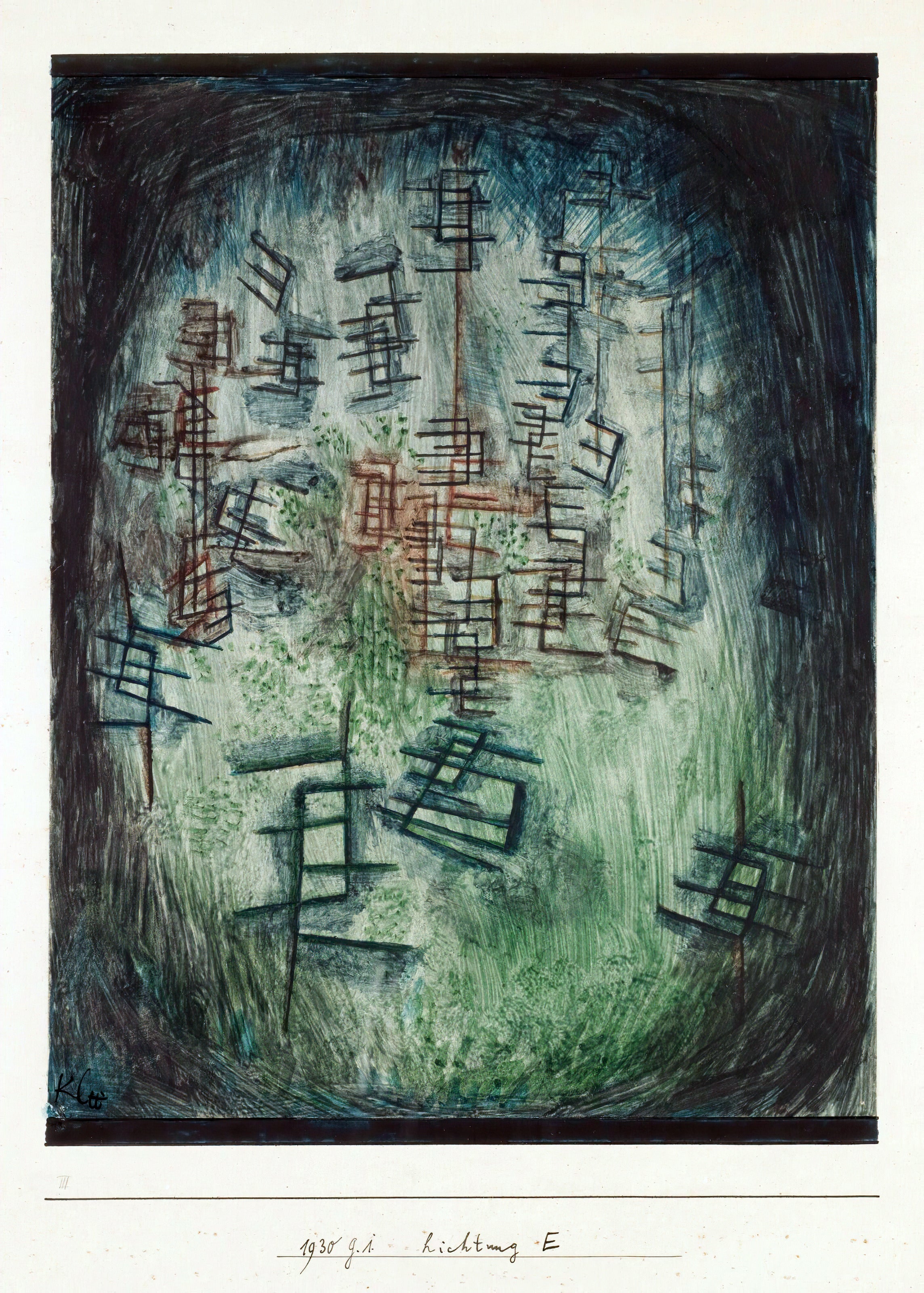 Paul Klee — Clearing E (Lichtung E) | Bauhaus Fine Art Print - 9ArtPrints