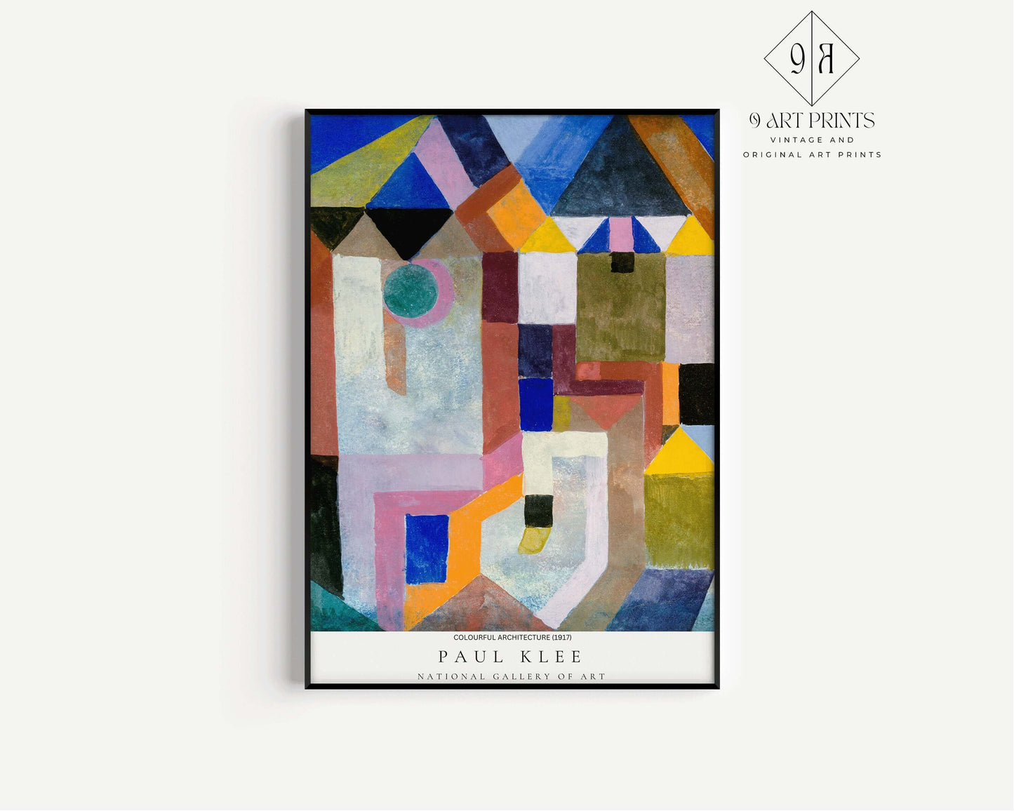 Paul Klee - Colorful Architecture | Modern Art Exhibition Poster (available framed or unframed) - 9ArtPrints