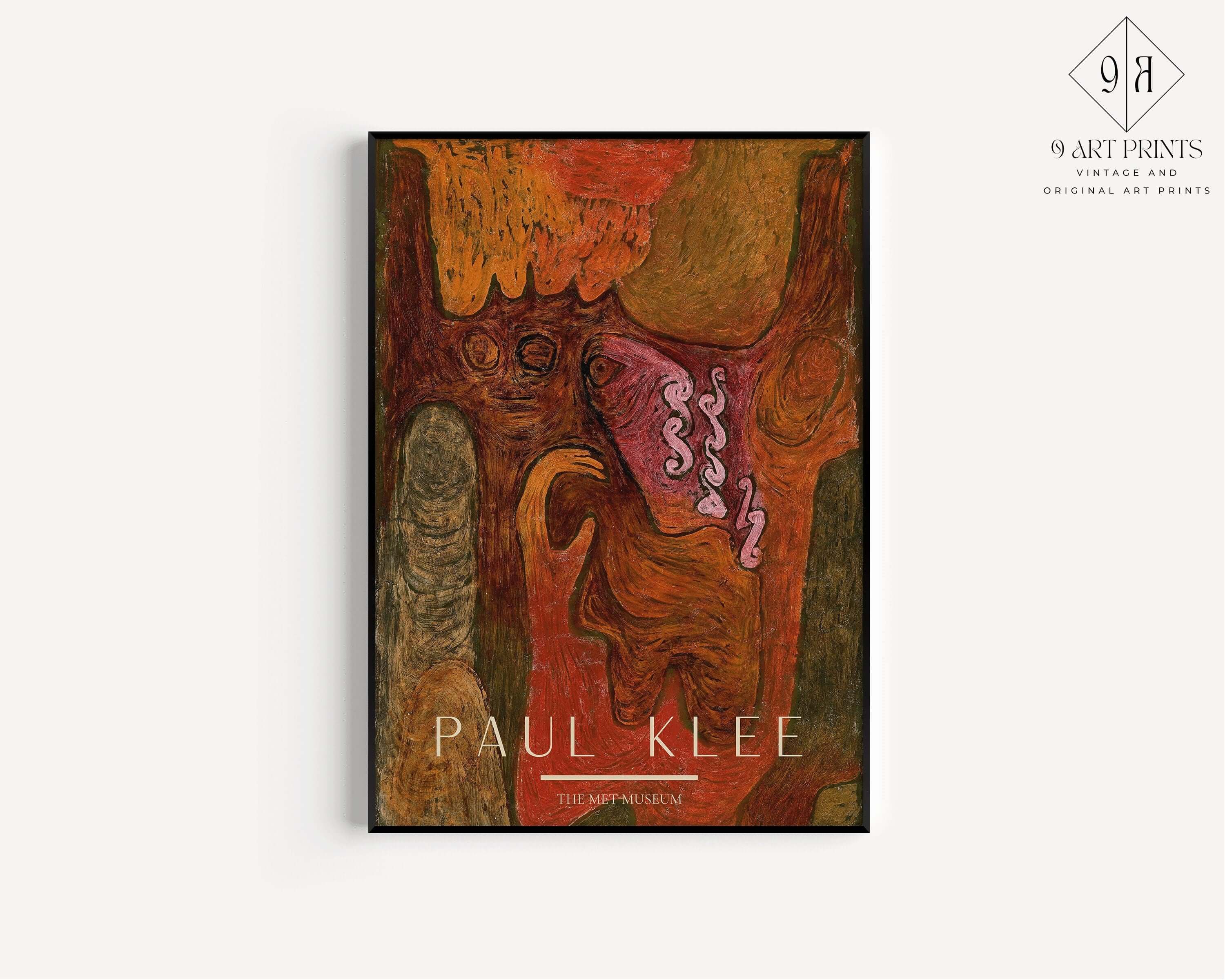 Paul Klee - DRYADS | Red Modern Art Exhibition Poster (available framed or unframed) - 9ArtPrints