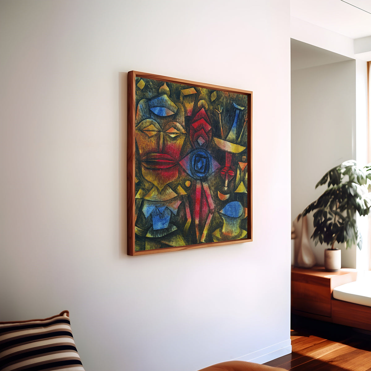 Paul Klee Figurines Art Print: Mid-Century Modern Abstract (Framed or Unframed) - 9ArtPrints