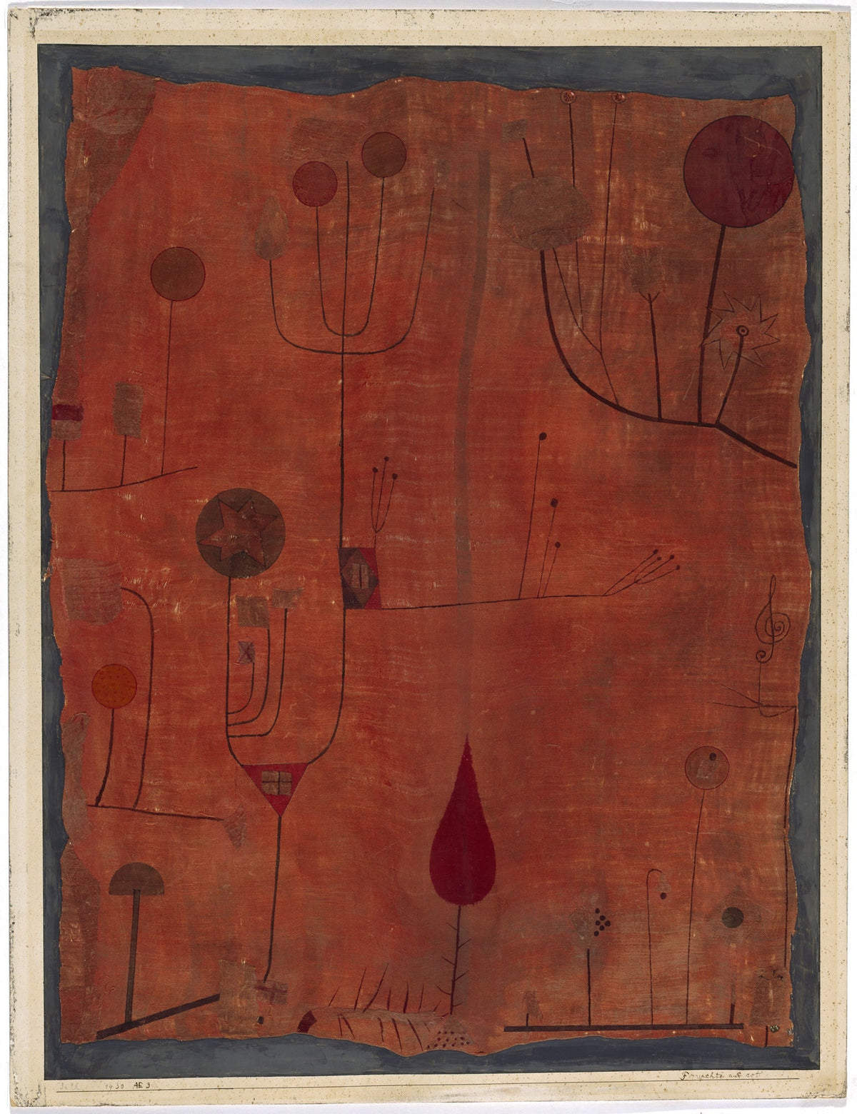 Paul Klee — Fruits on Red (Früchte auf Rot) | Bauhaus Fine Art Print - 9ArtPrints