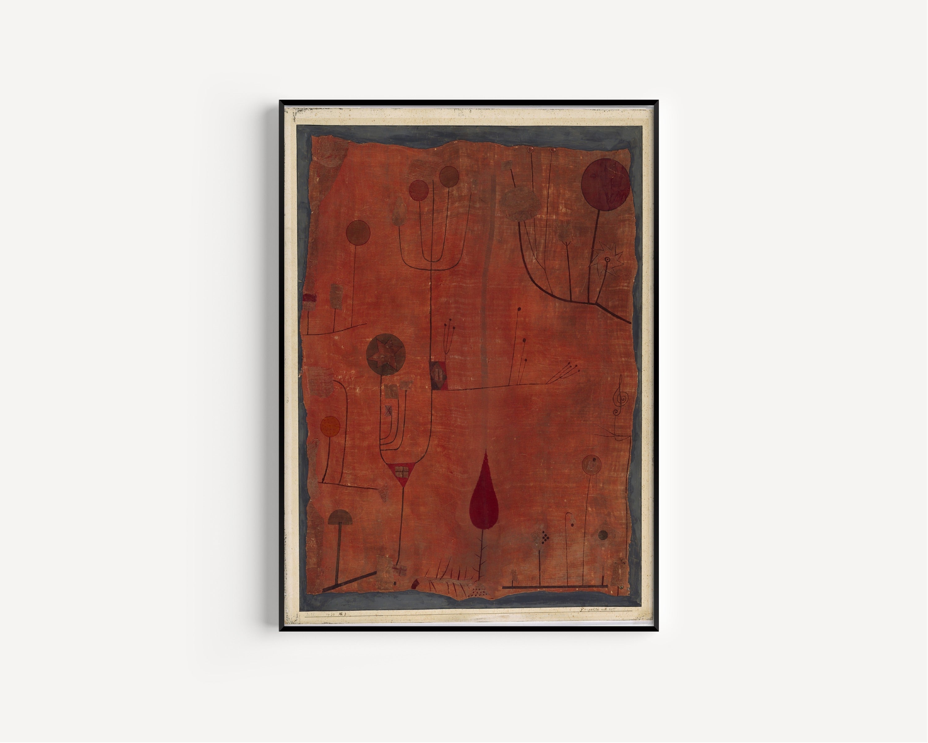 Paul Klee — Fruits on Red (Früchte auf Rot) | Bauhaus Fine Art Print - 9ArtPrints