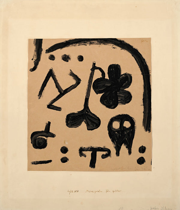 Paul Klee 'Marks for Later' Abstract Art Print: Mid-Century Modern Beige Giclee