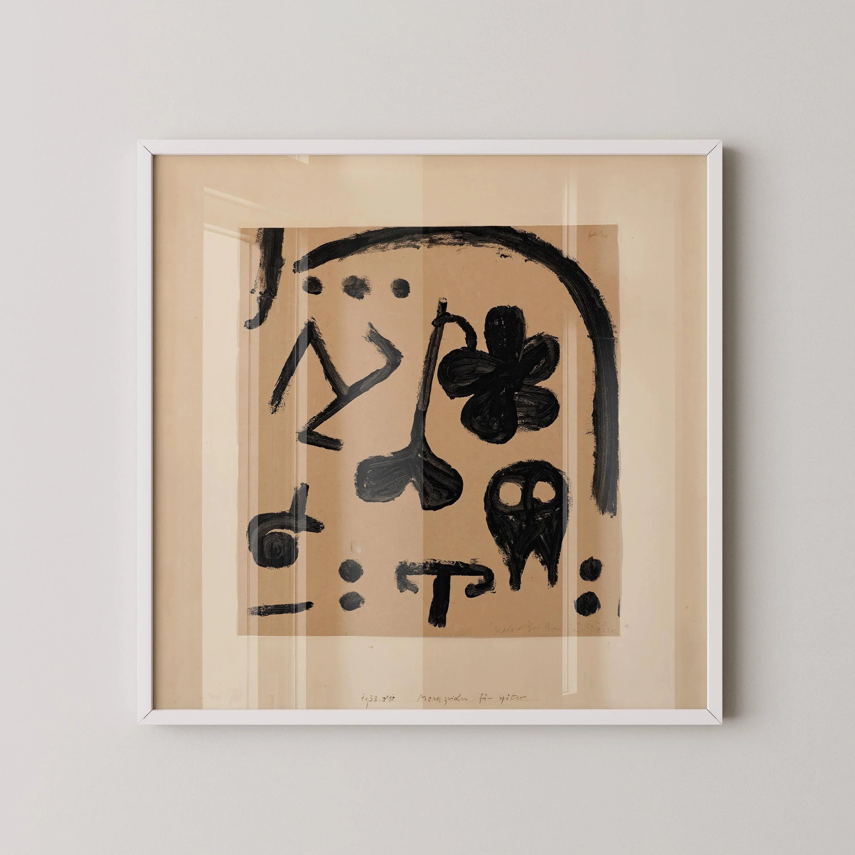 Paul Klee 'Marks for Later' Abstract Art Print: Mid - Century Modern Beige Giclee - 9ArtPrints