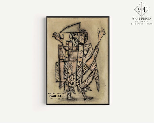 Paul Klee - Maske Mit Sense | Modern Neutral Art Exhibition Poster (available framed or unframed) - 9ArtPrints