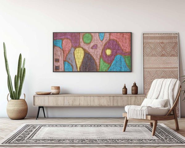 Paul Klee - Mild Fruit | Colorful Modern Abstract Wide Panoramic Art (available handframed or unframed) 2x1