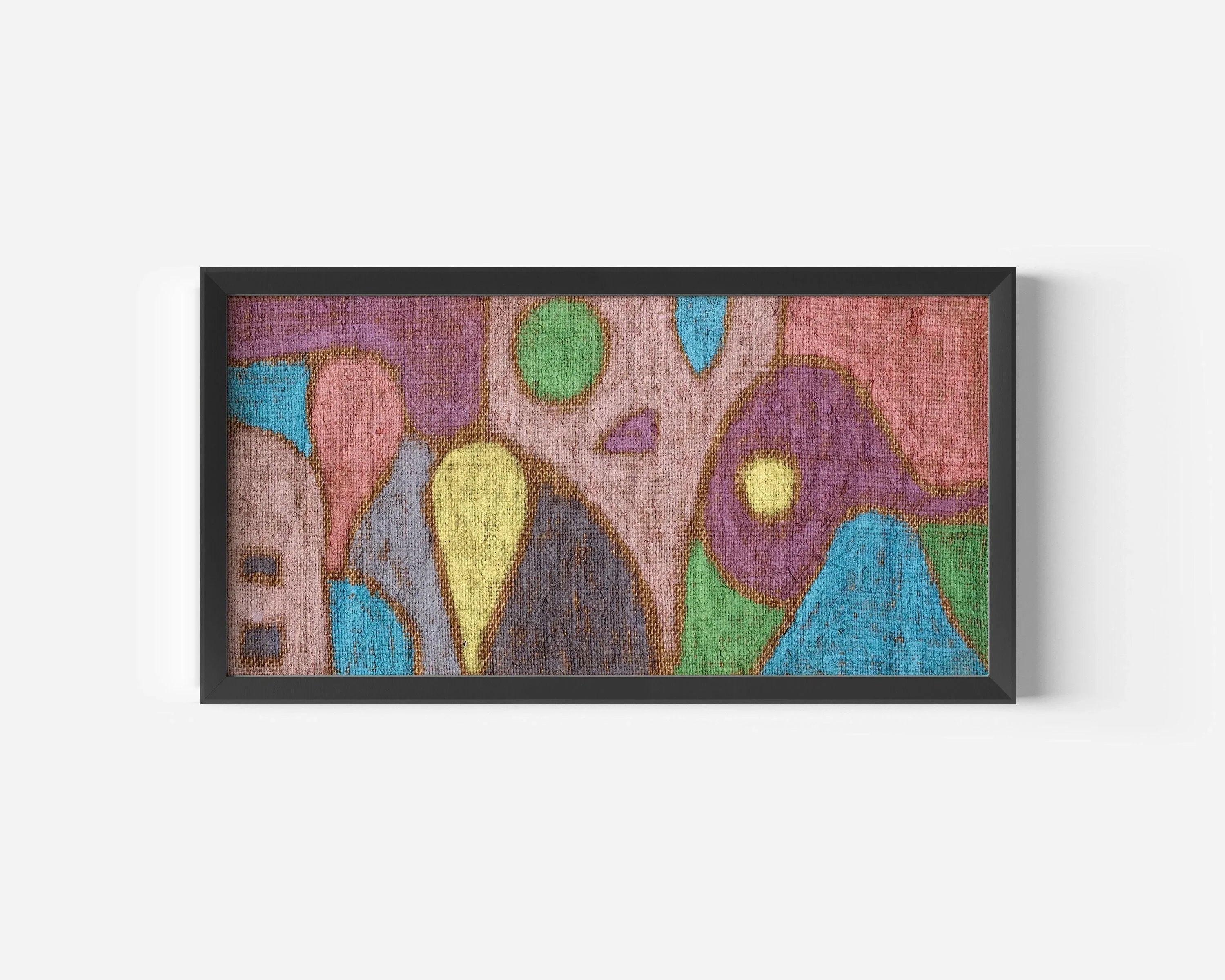 Paul Klee - Mild Fruit | Colorful Modern Abstract Wide Panoramic Art (available handframed or unframed) 2x1 - 9ArtPrints