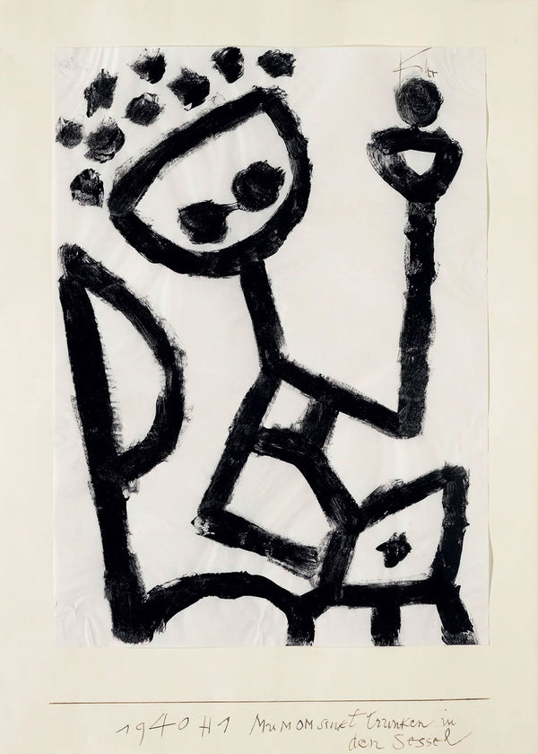 Paul Klee — Mumon Sinks Drunk Into the Armchair | Abstract Print