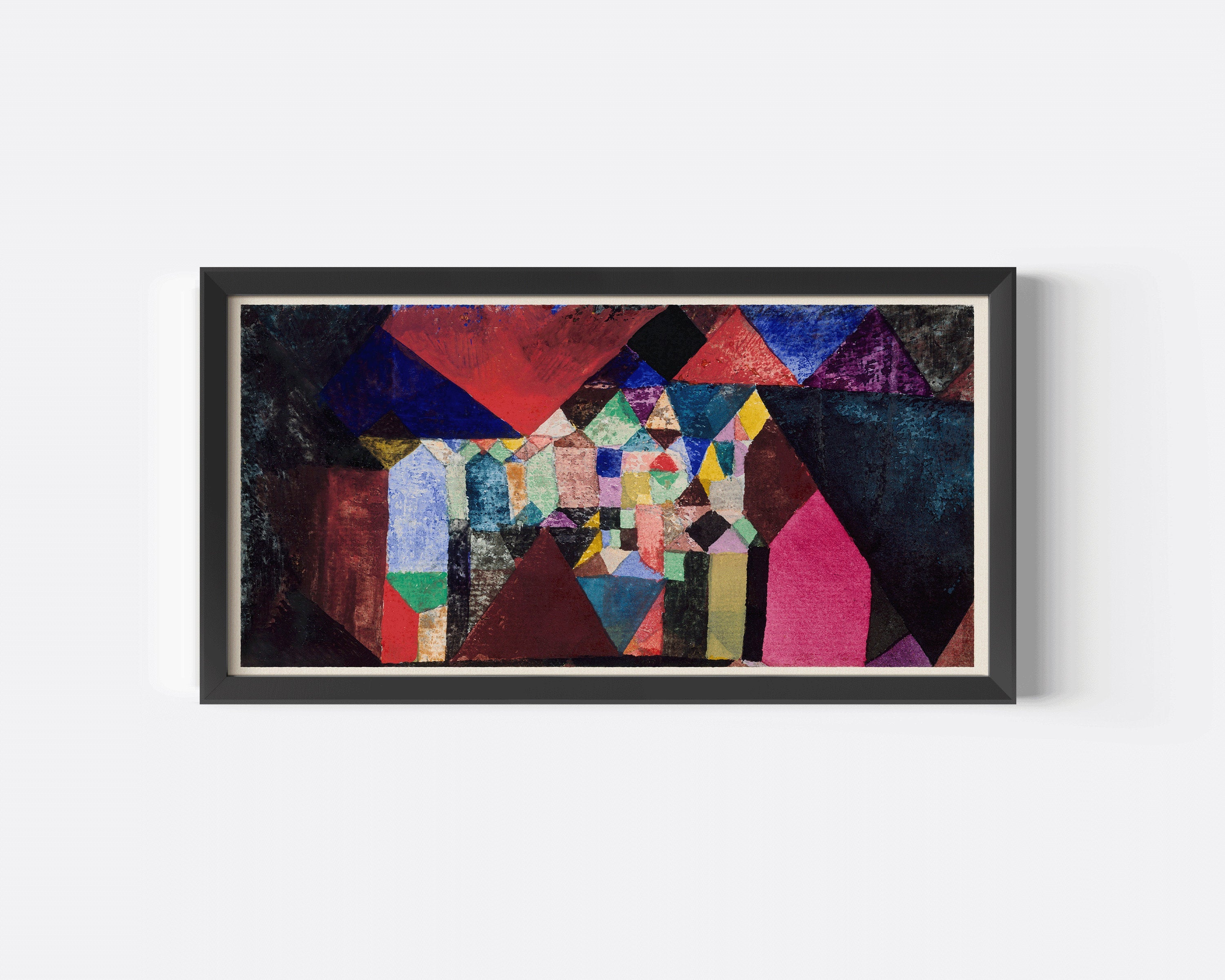 Paul Klee - Municipal Jewel | Modern Abstract Wide Panoramic Art (available framed or unframed) - 9ArtPrints