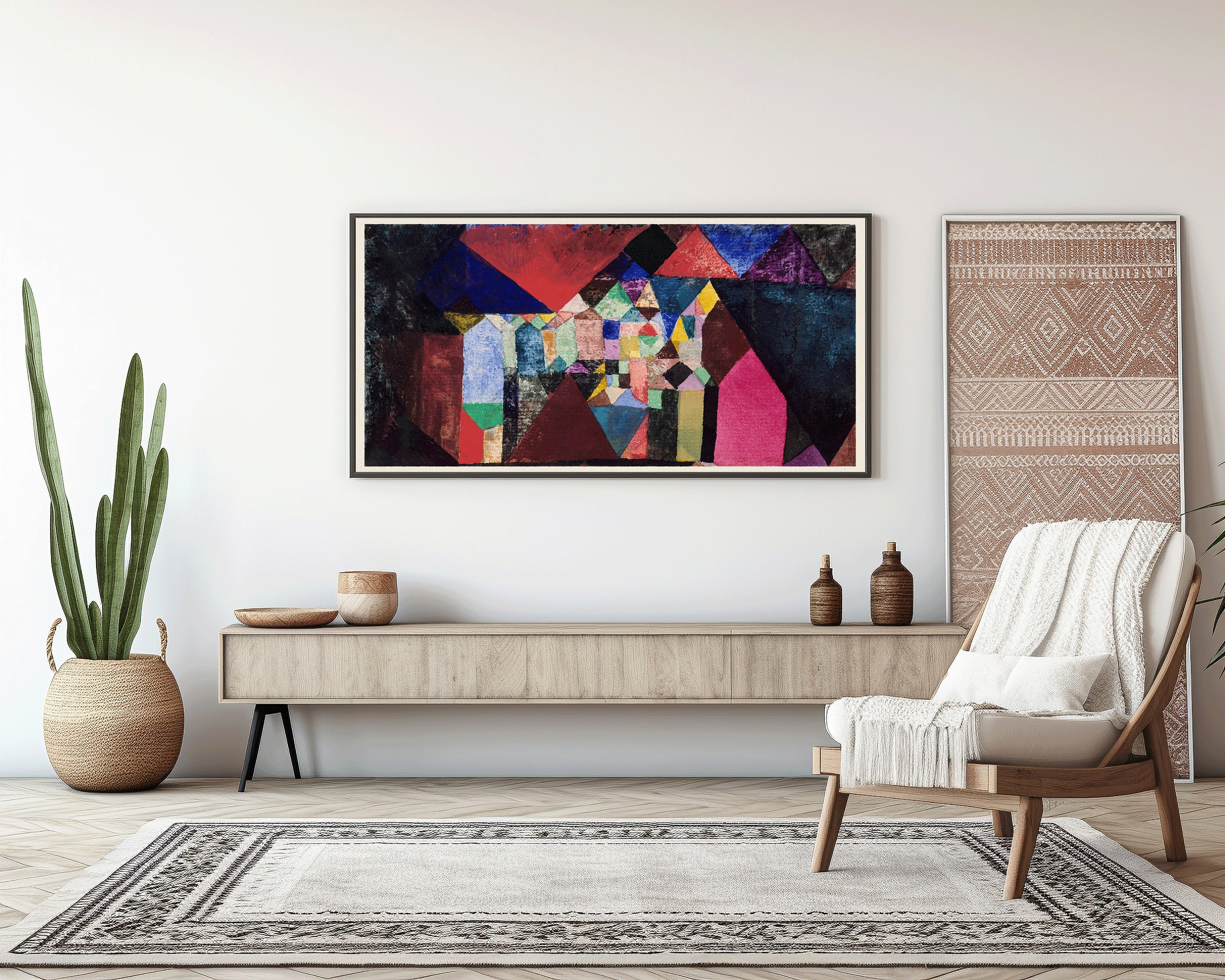 Paul Klee - Municipal Jewel | Modern Abstract Wide Panoramic Art (available framed or unframed) - 9ArtPrints