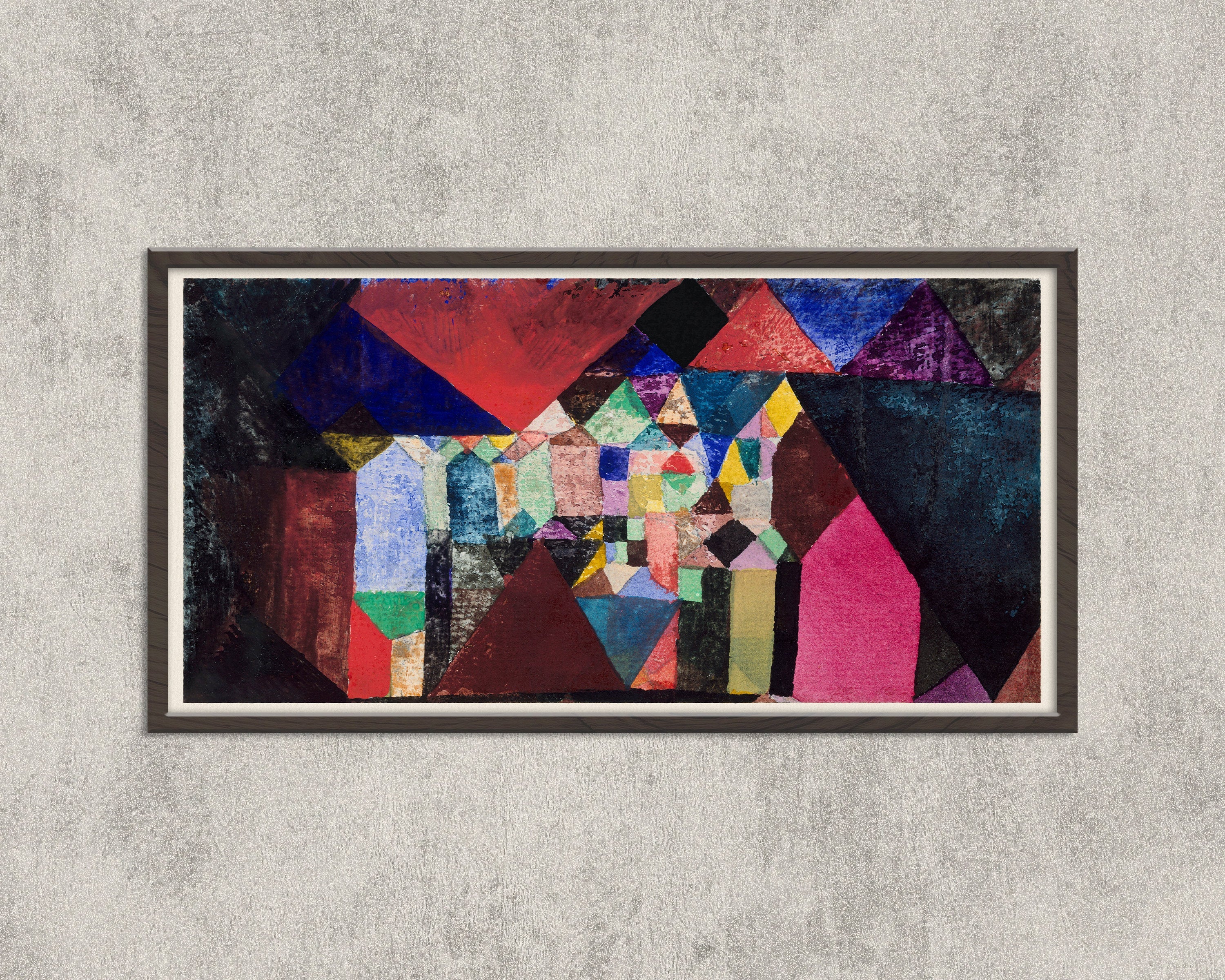 Paul Klee - Municipal Jewel | Modern Abstract Wide Panoramic Art (available framed or unframed) - 9ArtPrints