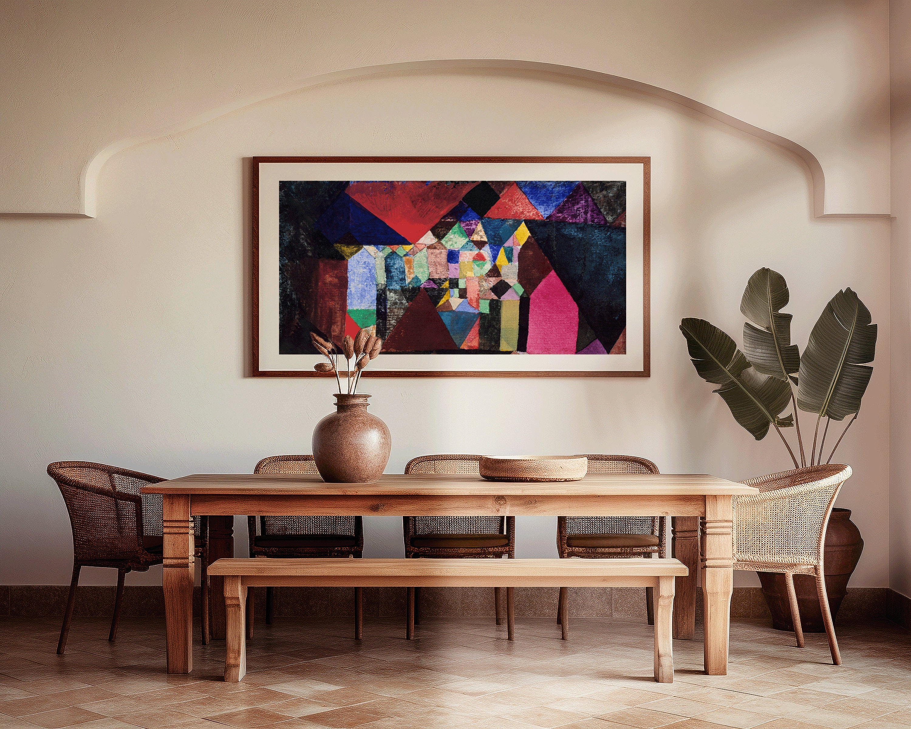 Paul Klee - Municipal Jewel | Modern Abstract Wide Panoramic Art (available framed or unframed) - 9ArtPrints