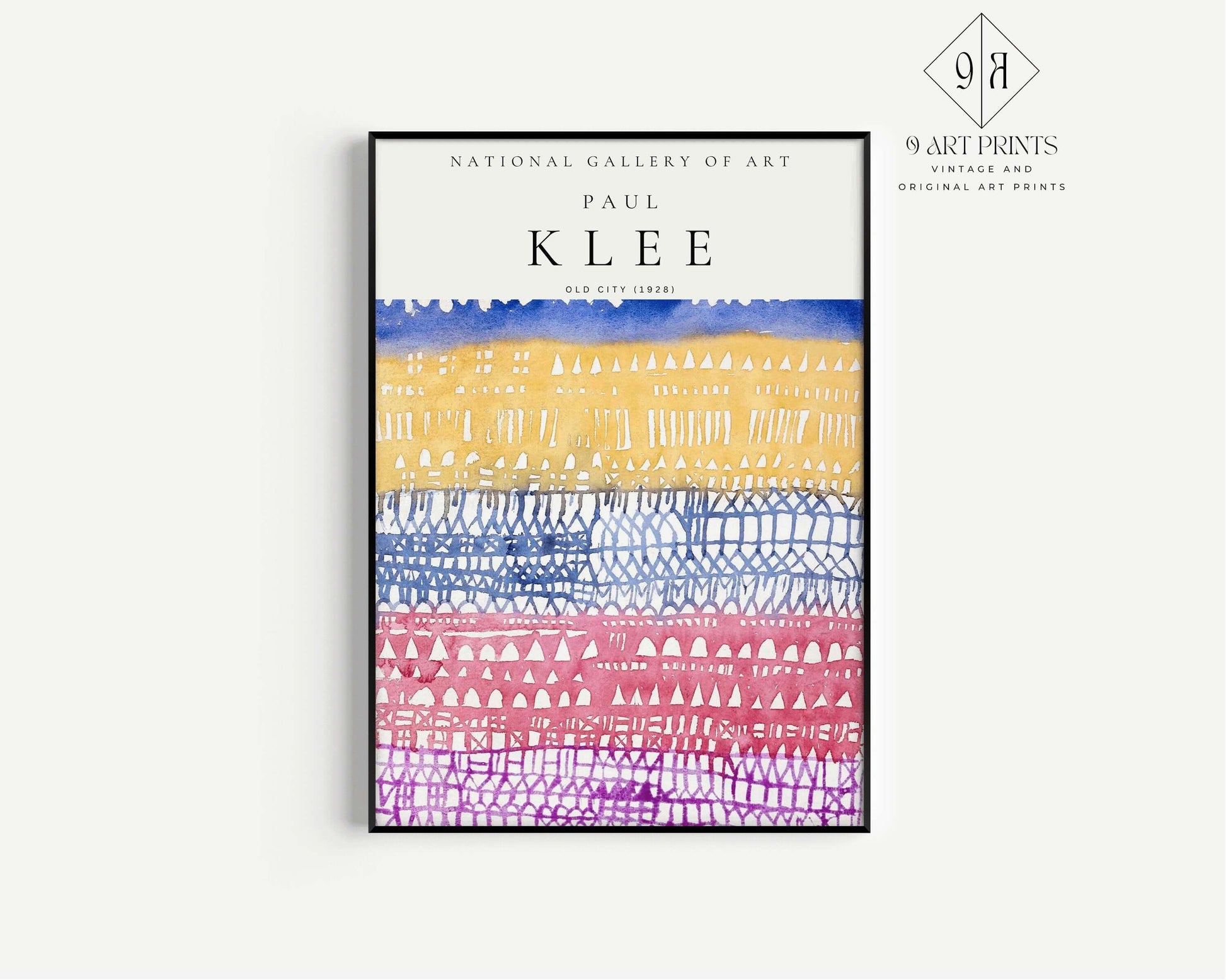 Paul Klee - Old City | Modern Art Exhibition Poster (available framed or unframed) - 9ArtPrints