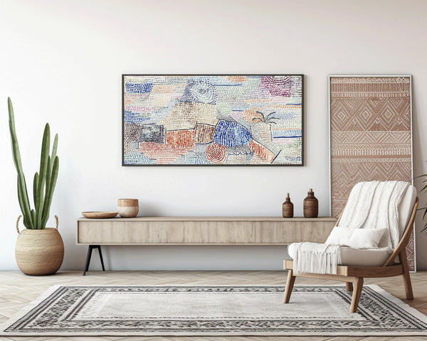 Paul Klee Print: Light Over Former Times, Abstract Panoramic Art